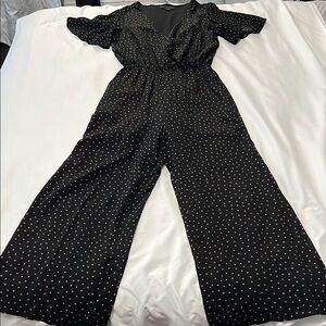 Sanctuary Black/Tan Polka Dot Jumpsuit